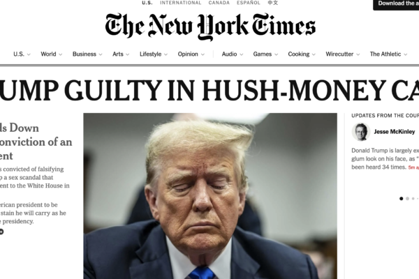 TRUMP GUILTY ON 34 FELONY COUNTS!